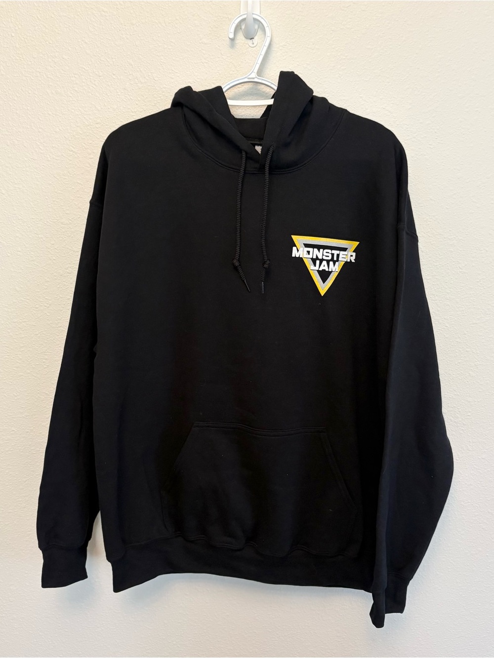Monster Jam Men’s Pullover Hoodie Classic Black Size L Cotton Blend